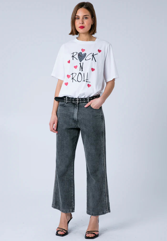 Religion Bella T-shirt Rock N Roll White