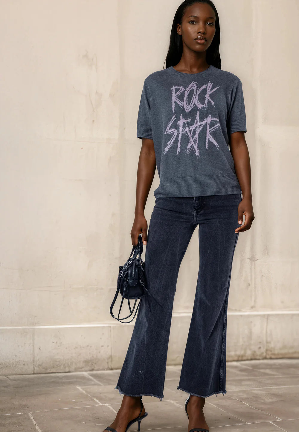 Religion Rosie Rock Star Jumper Grey Marl