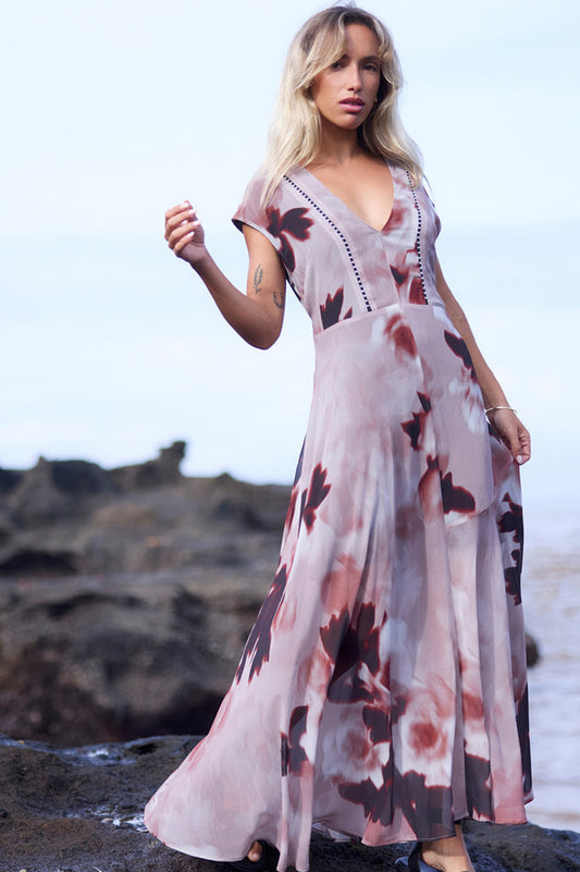 Religion Lilian Maxi Dress Blur Ashes