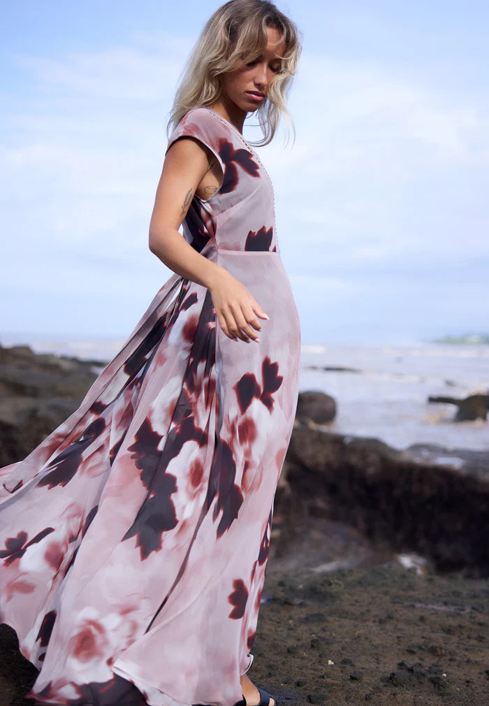 Religion Lilian Maxi Dress Blur Ashes