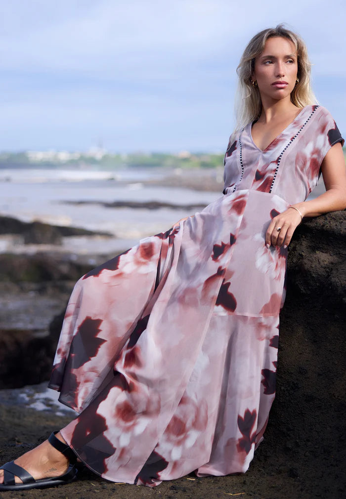 Religion Lilian Maxi Dress Blur Ashes