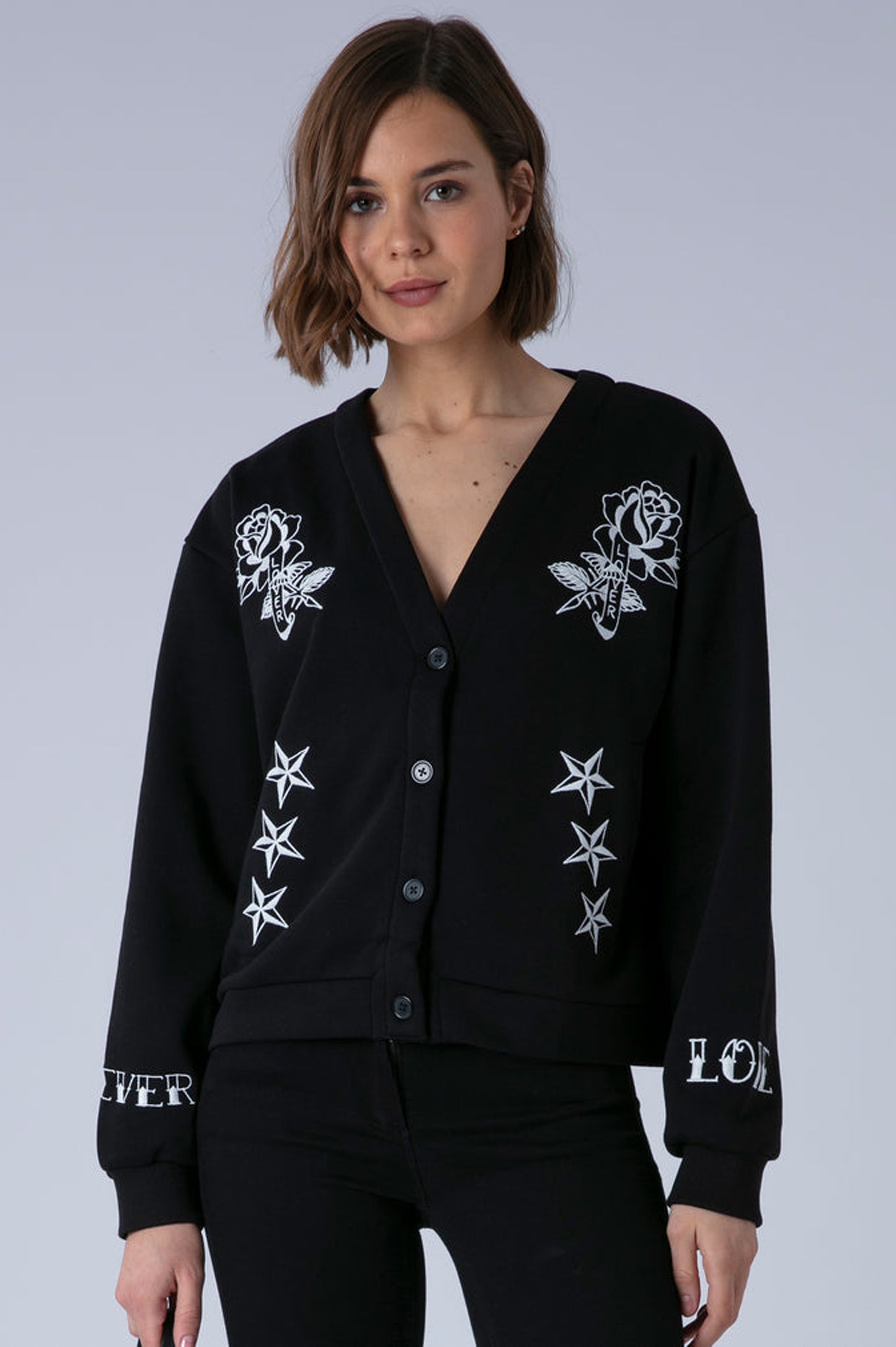 Religion Love Cardigan Black & White