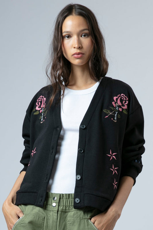 Religion Love Cardigan Black & White