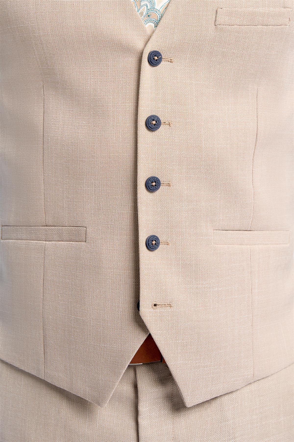 Cavani Miami Beige Waistcoat