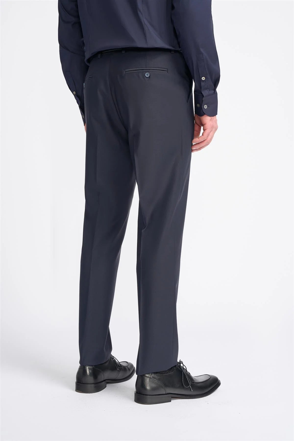 Cavani Bond Wool Rich Midnight Navy Trouser