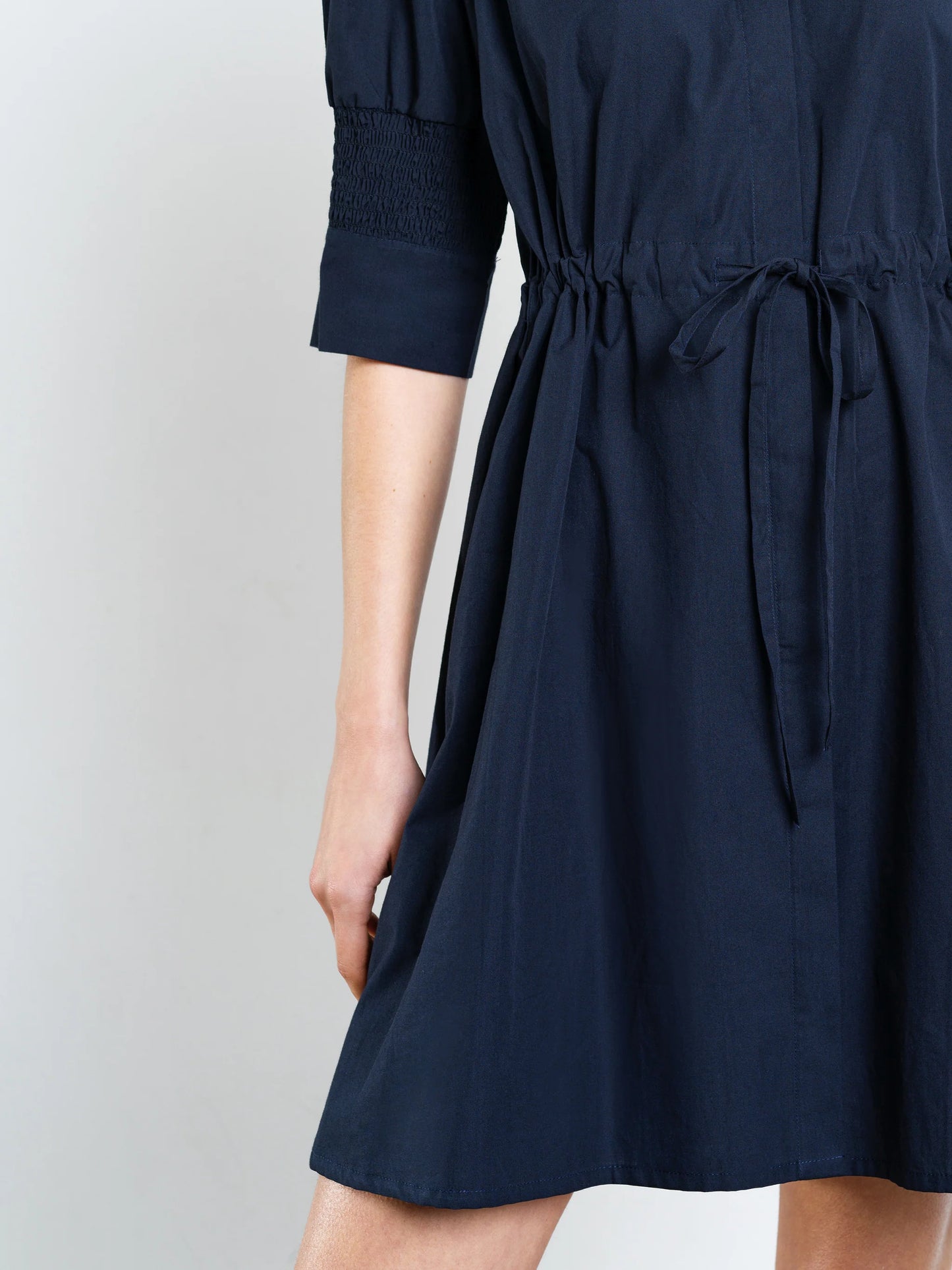 French Connection Cambria Cotton Cinched Waist Shirt Dress
