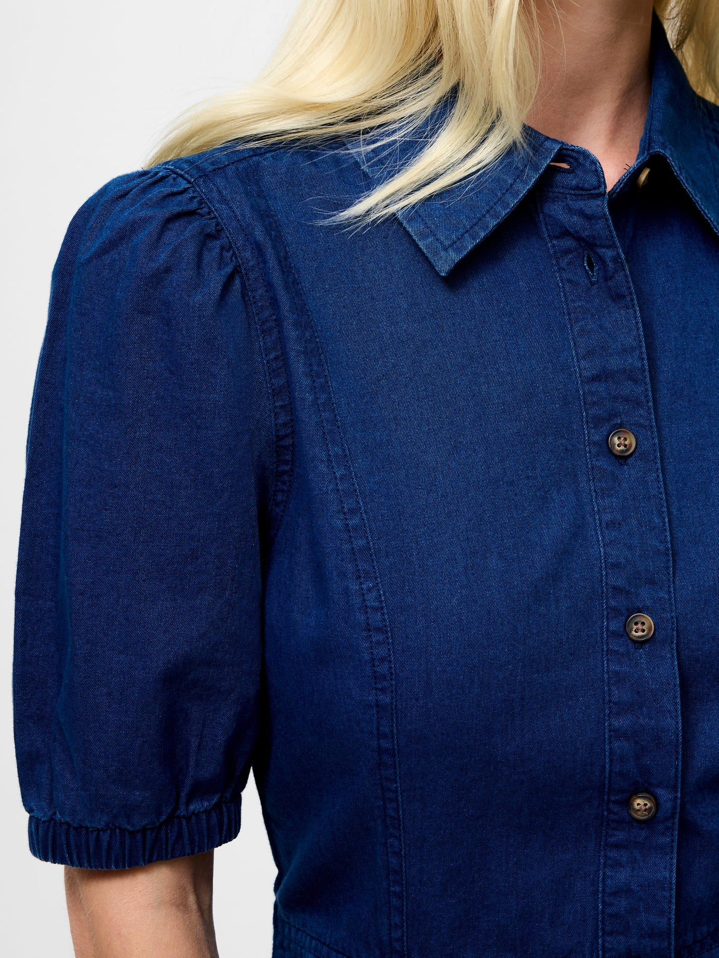 French Connection Chambray Denim Button Through Shirt Dress