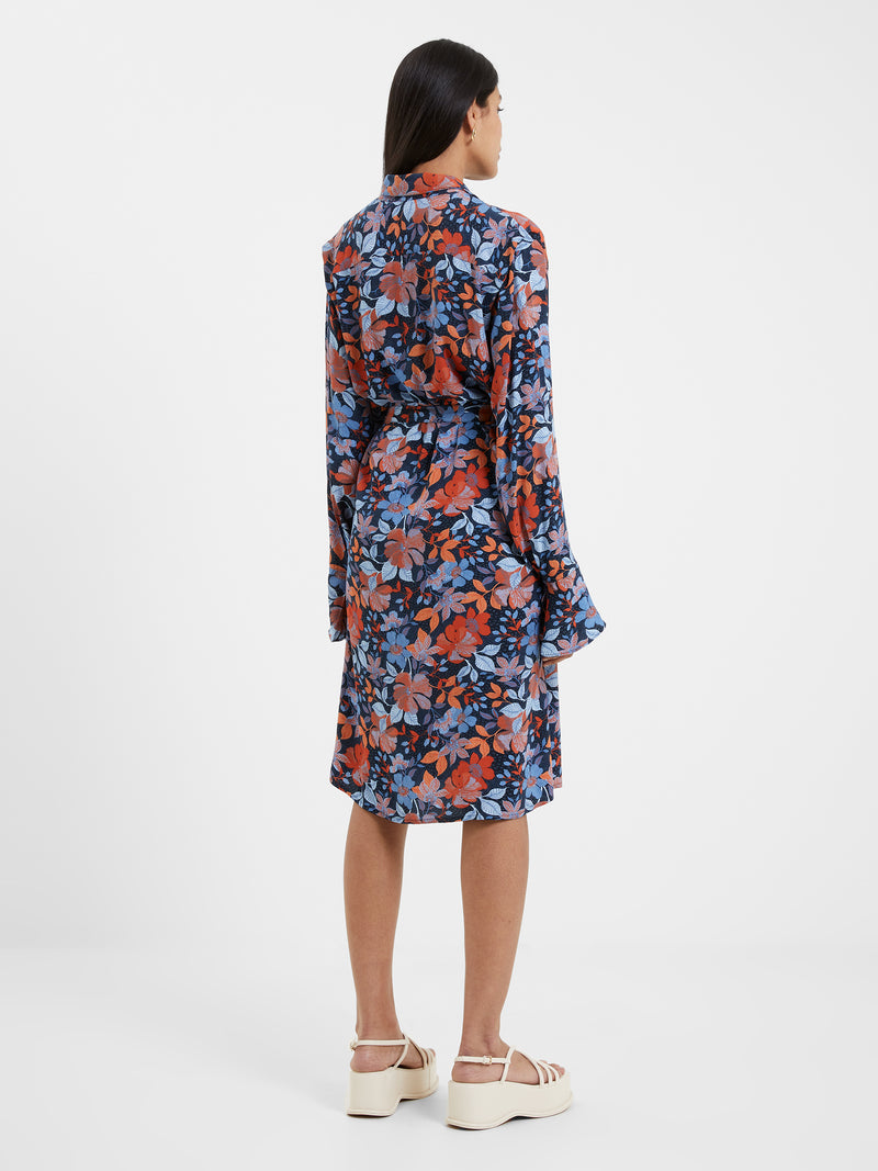 French Connection Adalina Eco Delphine Drape Shirt Dress