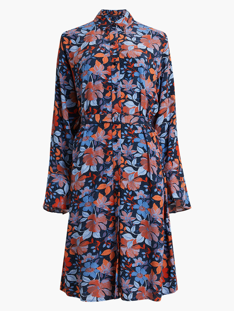 French Connection Adalina Eco Delphine Drape Shirt Dress