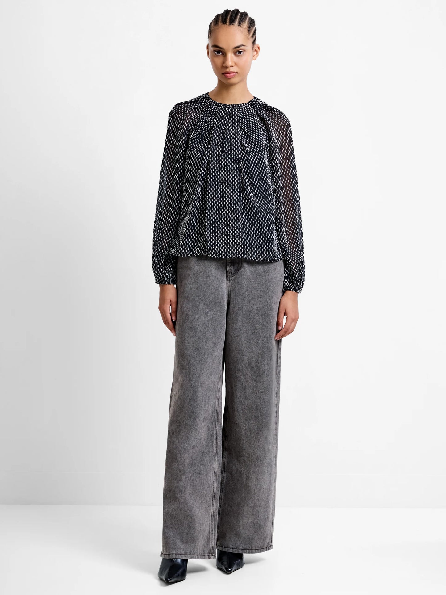 French Connection Stacey Dobby Twist Top