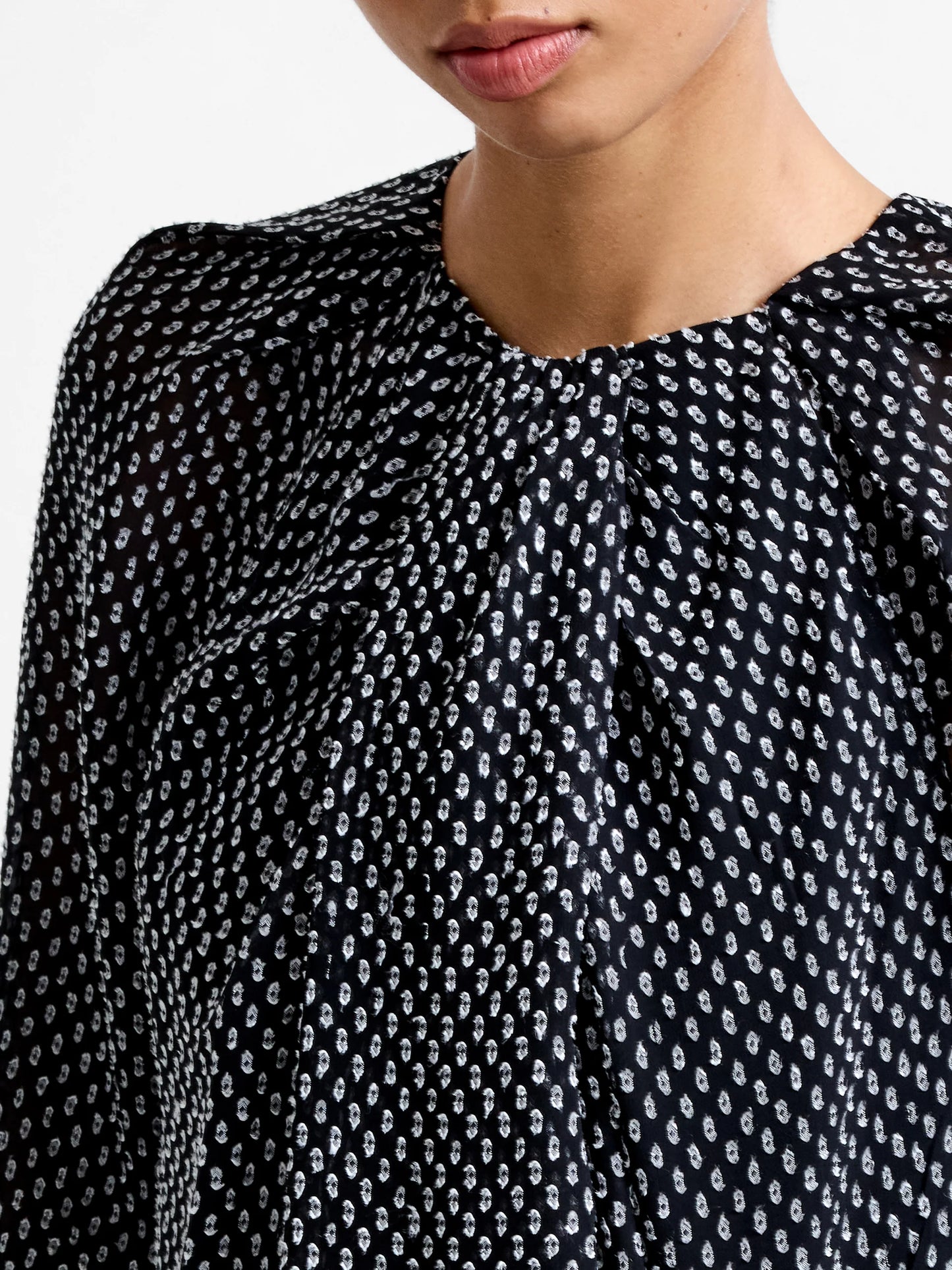 French Connection Stacey Dobby Twist Top