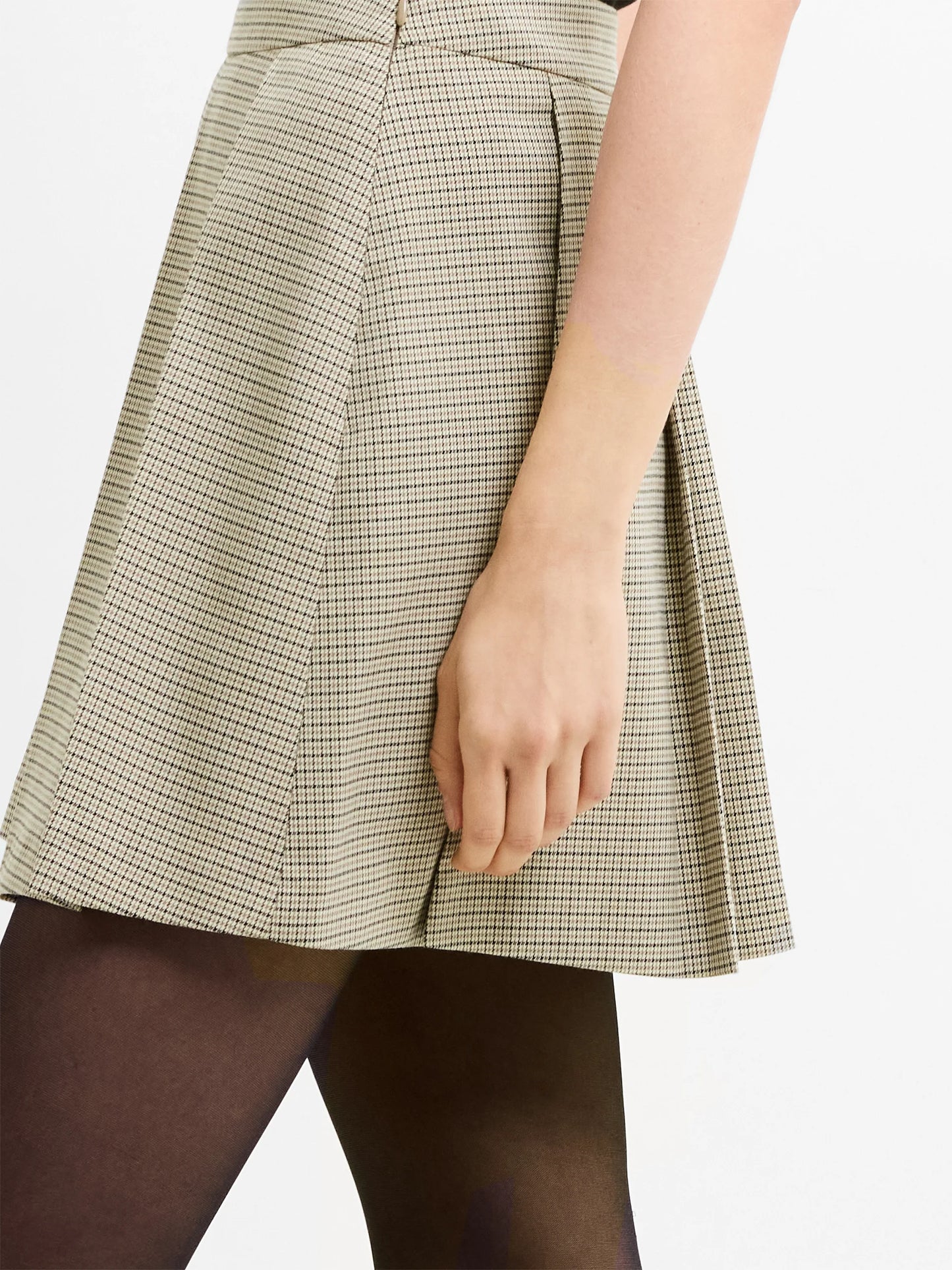 French Connection Shayla Prince of Wales Check Pleated Mini Skirt