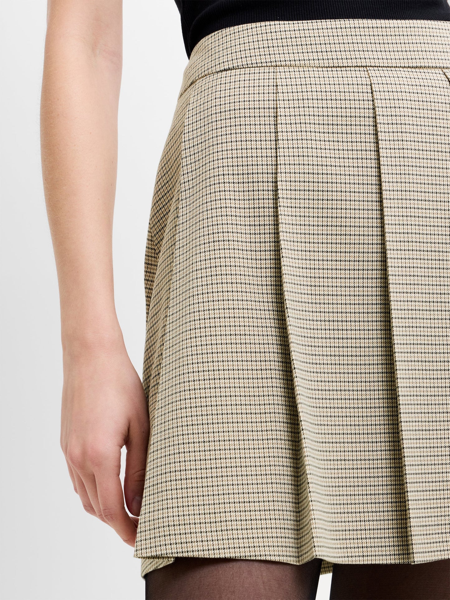 French Connection Shayla Prince of Wales Check Pleated Mini Skirt