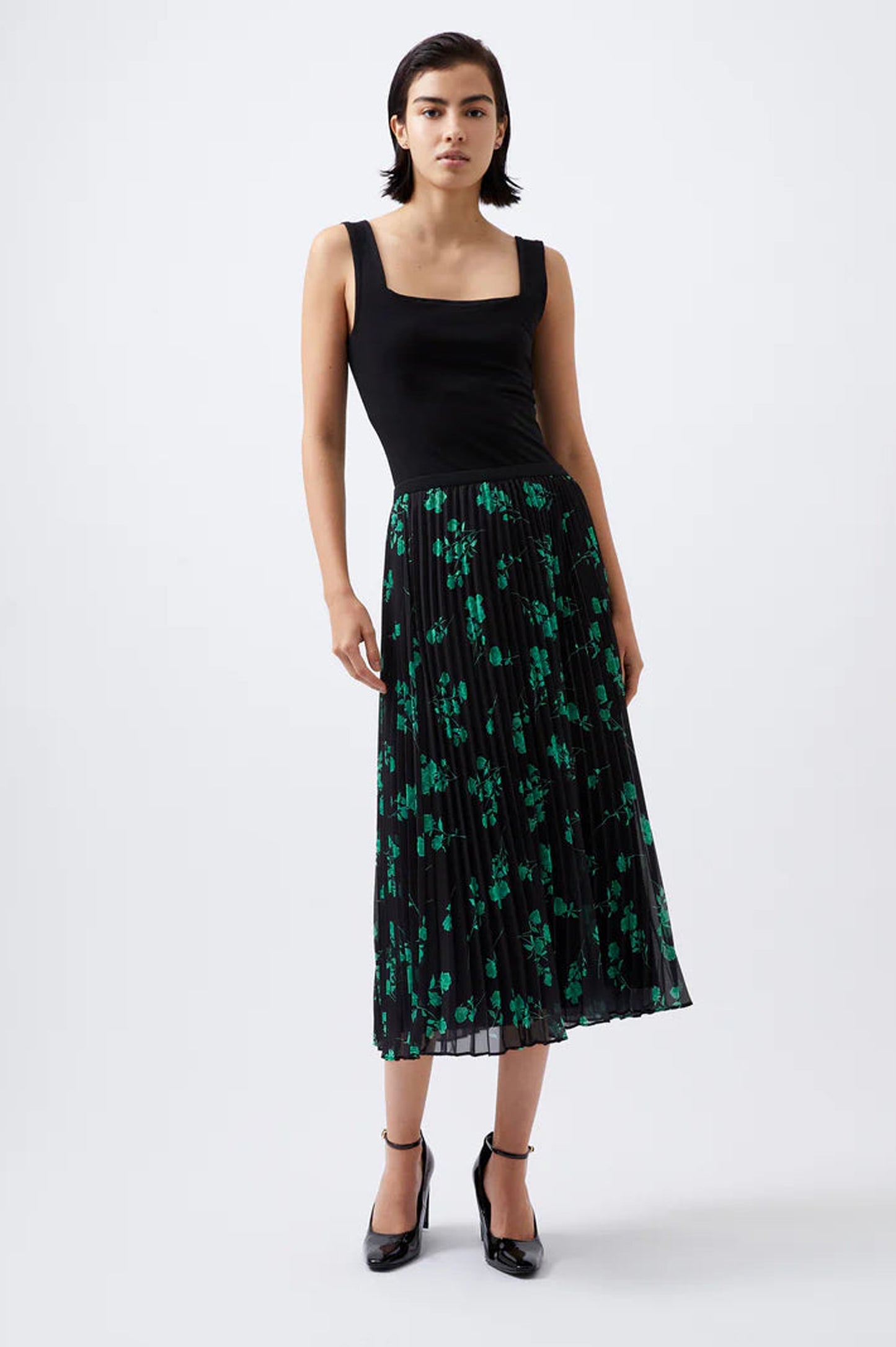 French Connection Alessandra Recycled Pleated Skirt