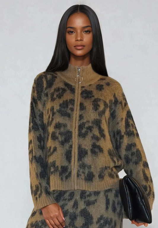Religion Maximum Cardigan Camel & Black
