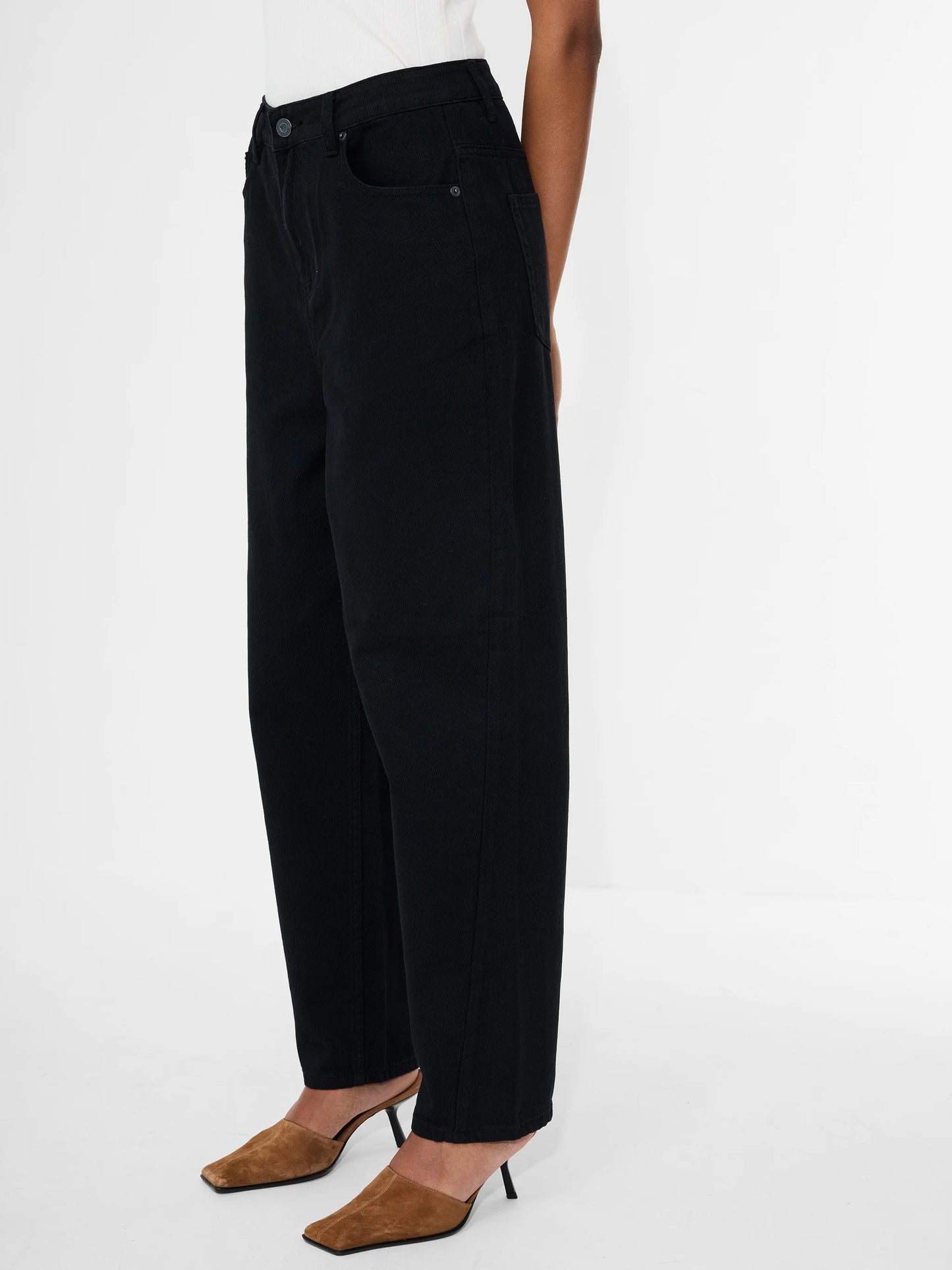 French Connection Loren Twill Denim Barrel Leg Jeans