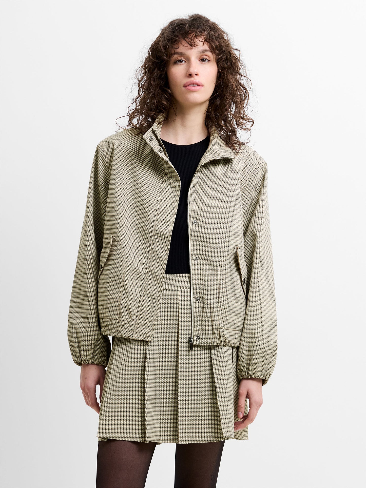 French Connection Shayla Prince of Wales Check Jacket