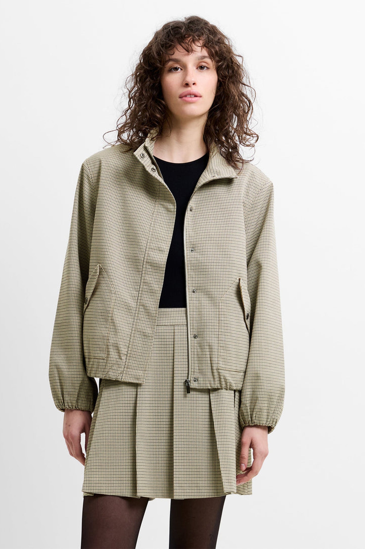 French Connection Shayla Prince of Wales Check Jacket