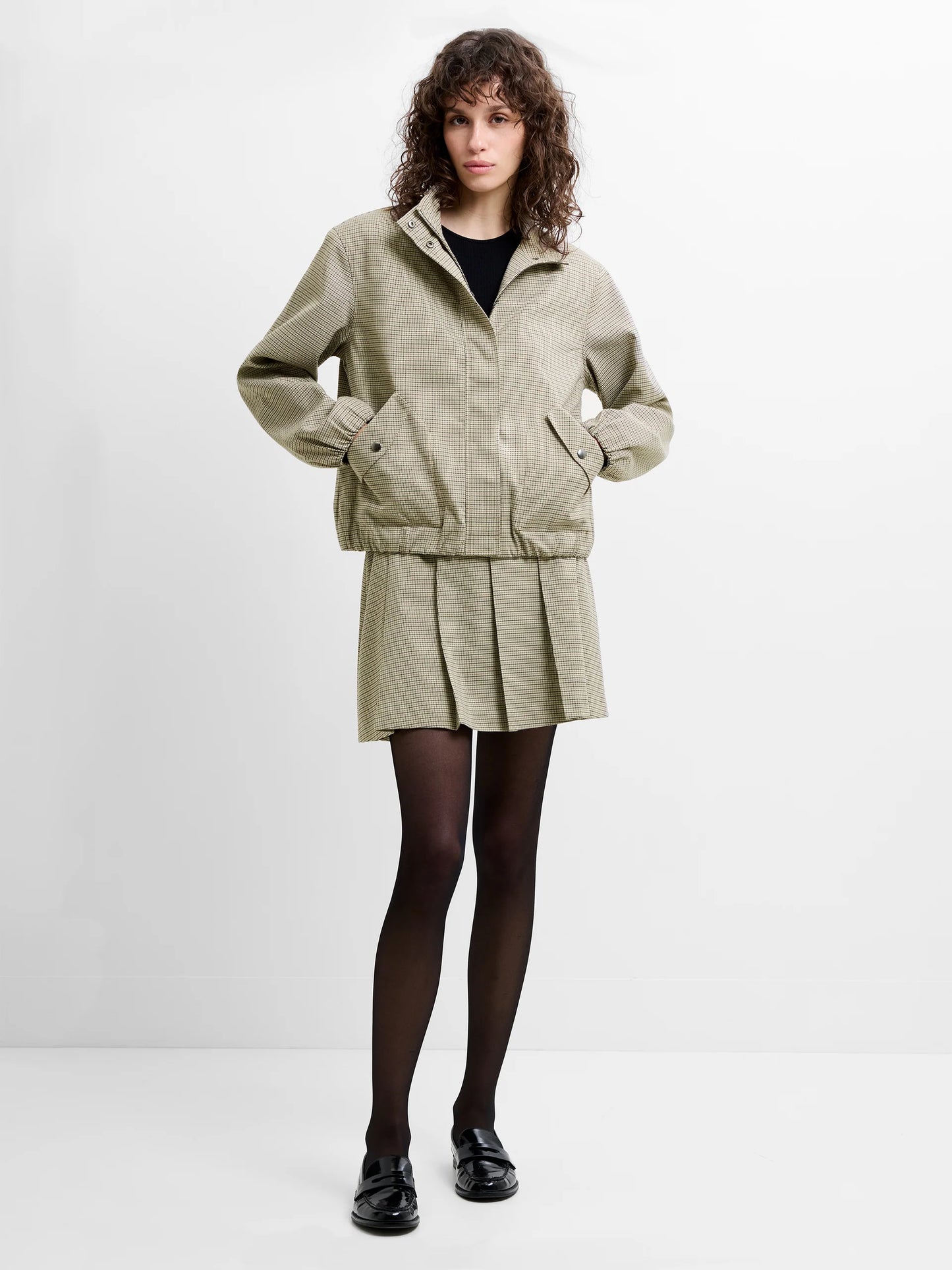 French Connection Shayla Prince of Wales Check Jacket