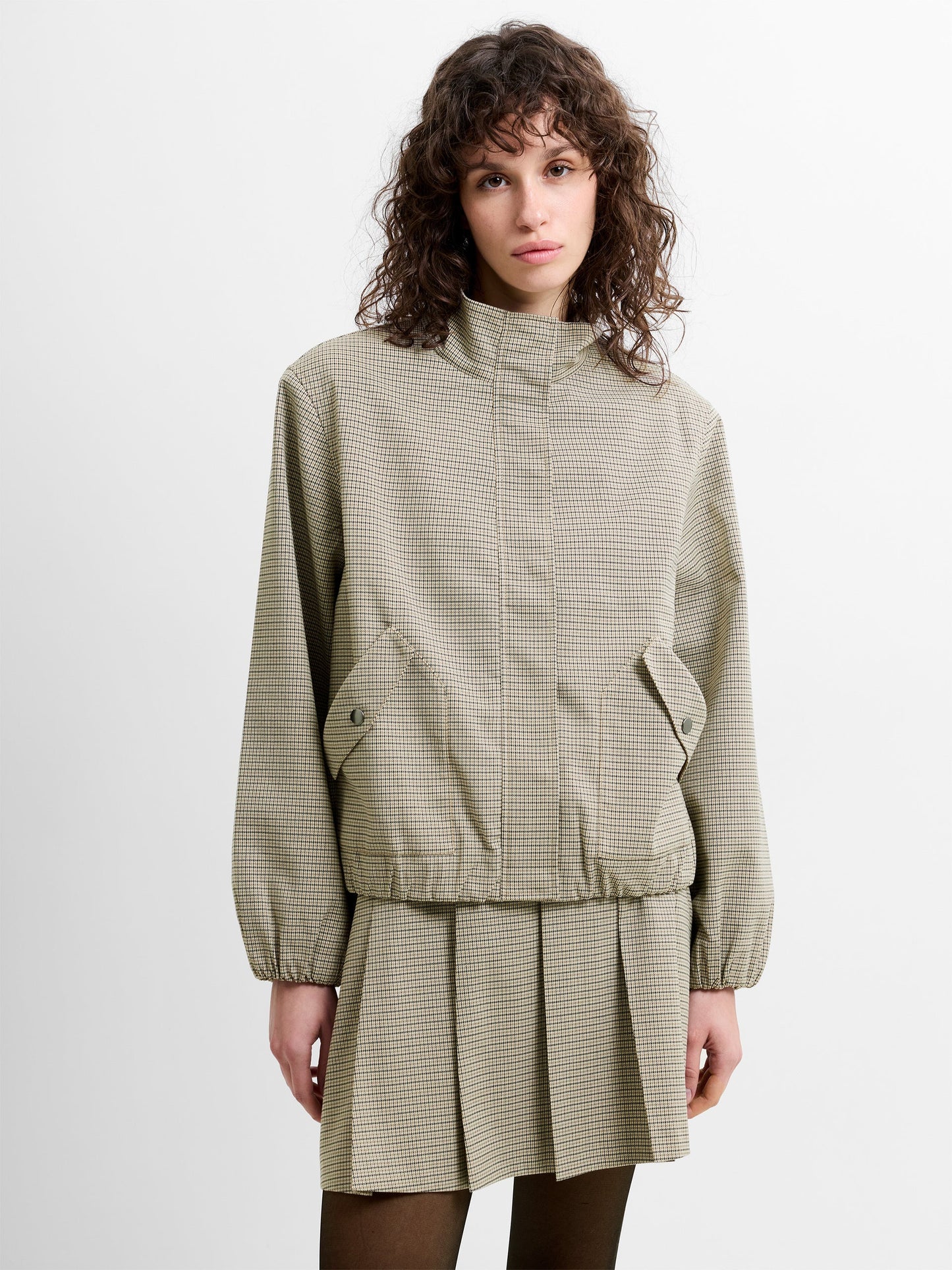 French Connection Shayla Prince of Wales Check Jacket