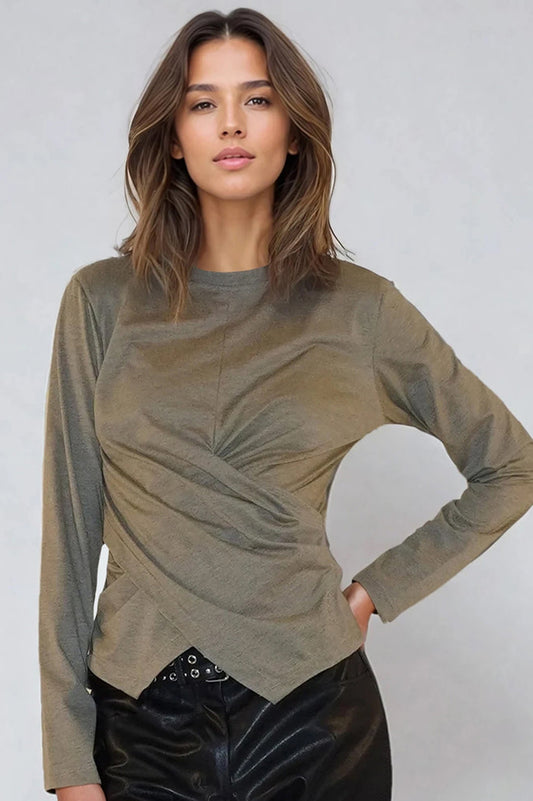 Religion Time Top Ls Grey Marl & Pine