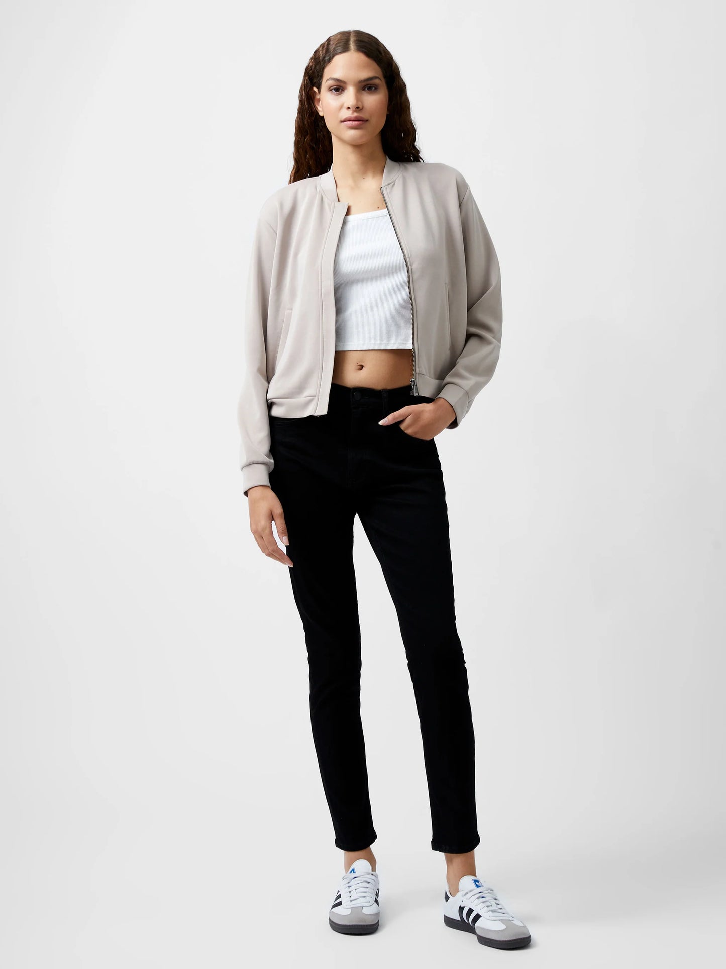 French Connection Wren Zip Through Bomber Jacket