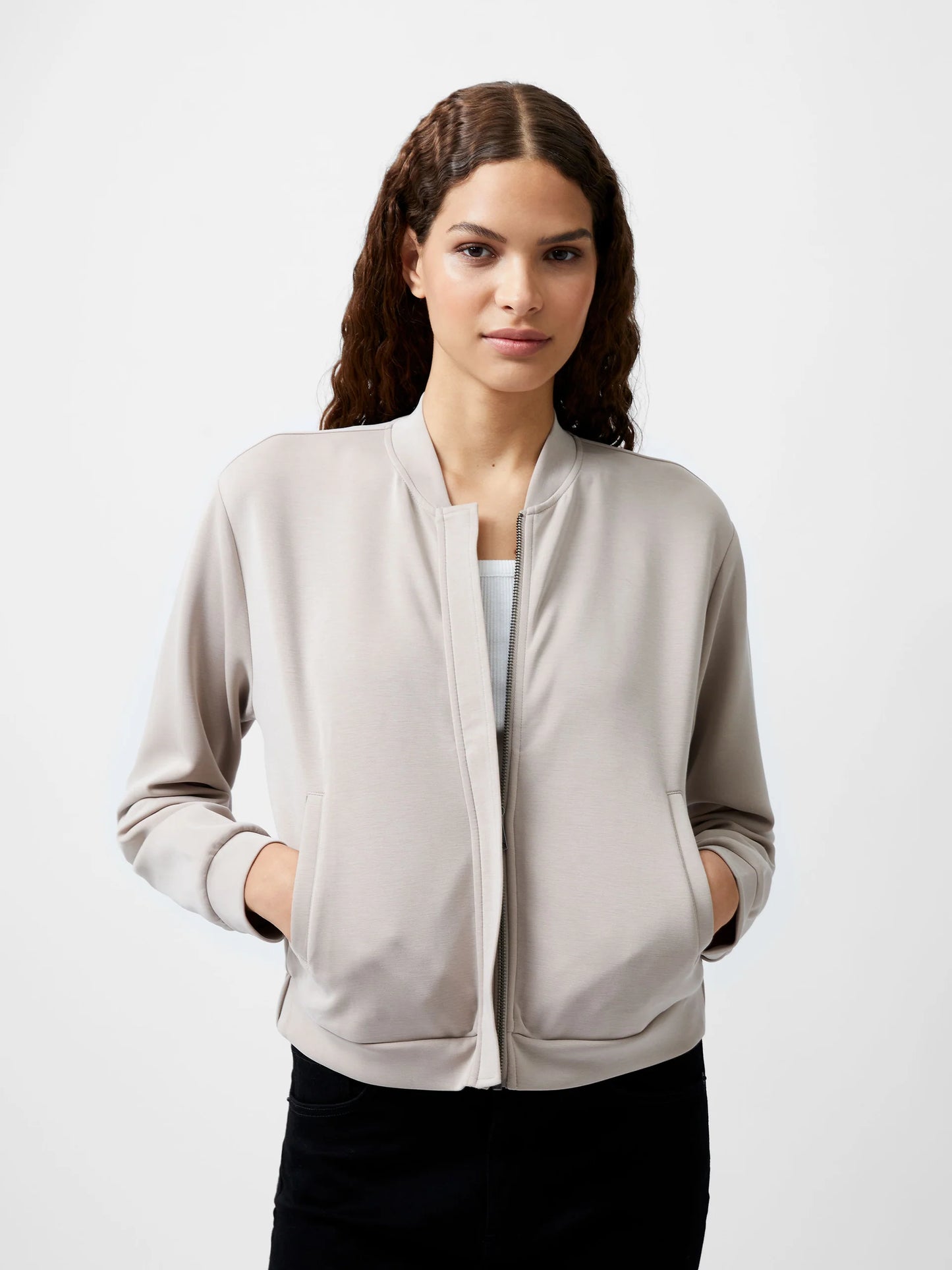 French Connection Wren Zip Through Bomber Jacket
