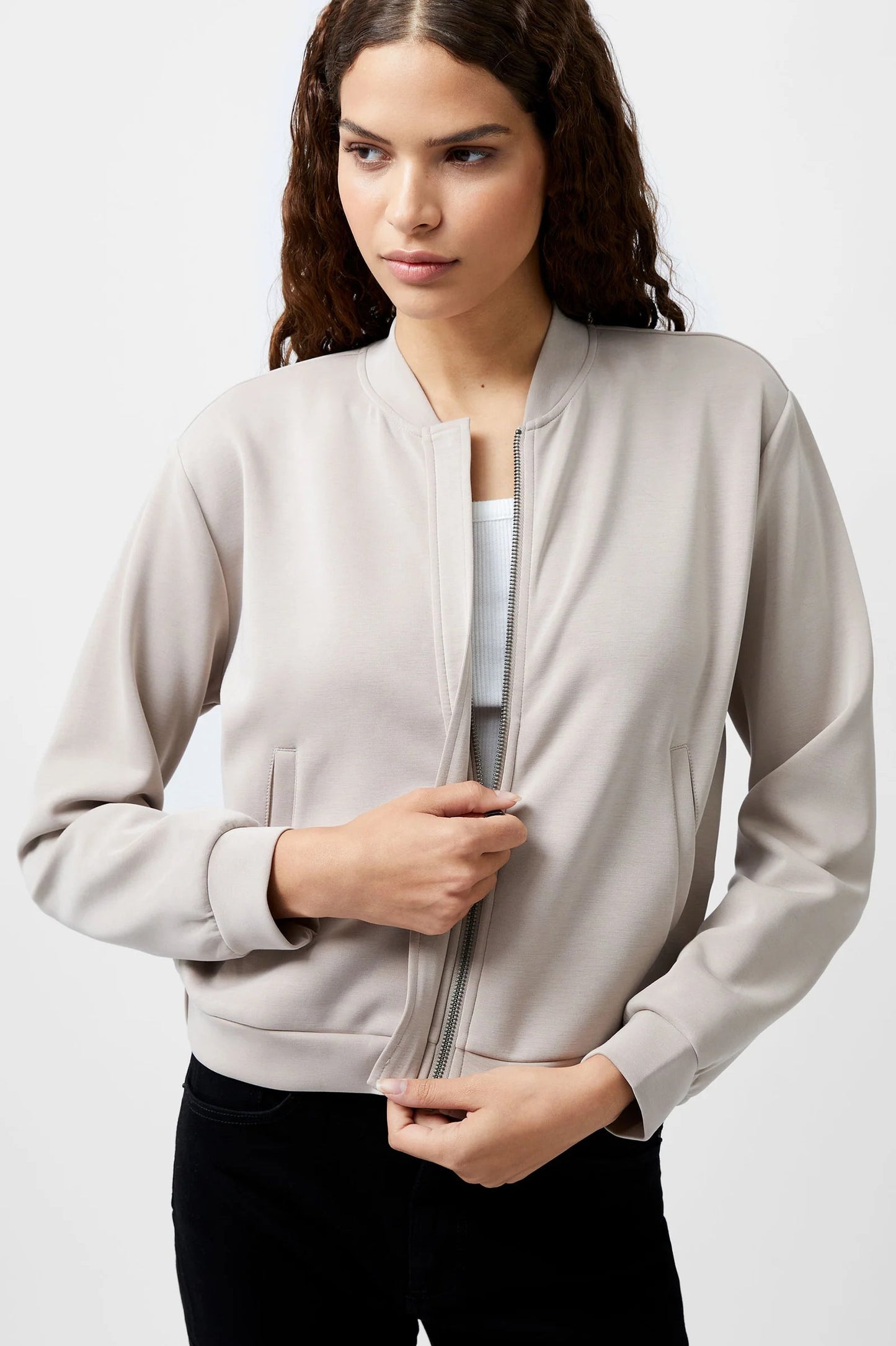 French Connection Wren Zip Through Bomber Jacket