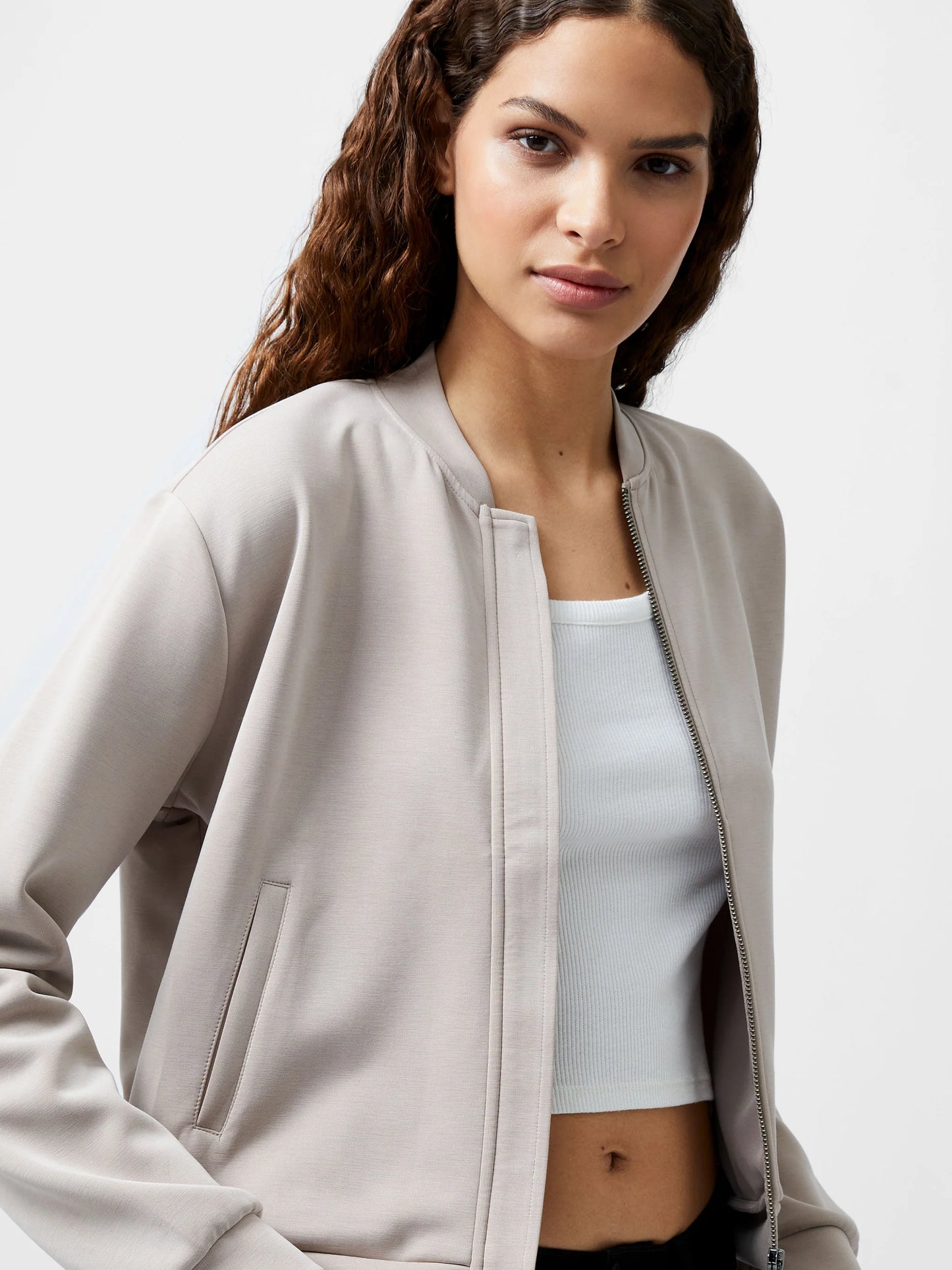 French Connection Wren Zip Through Bomber Jacket
