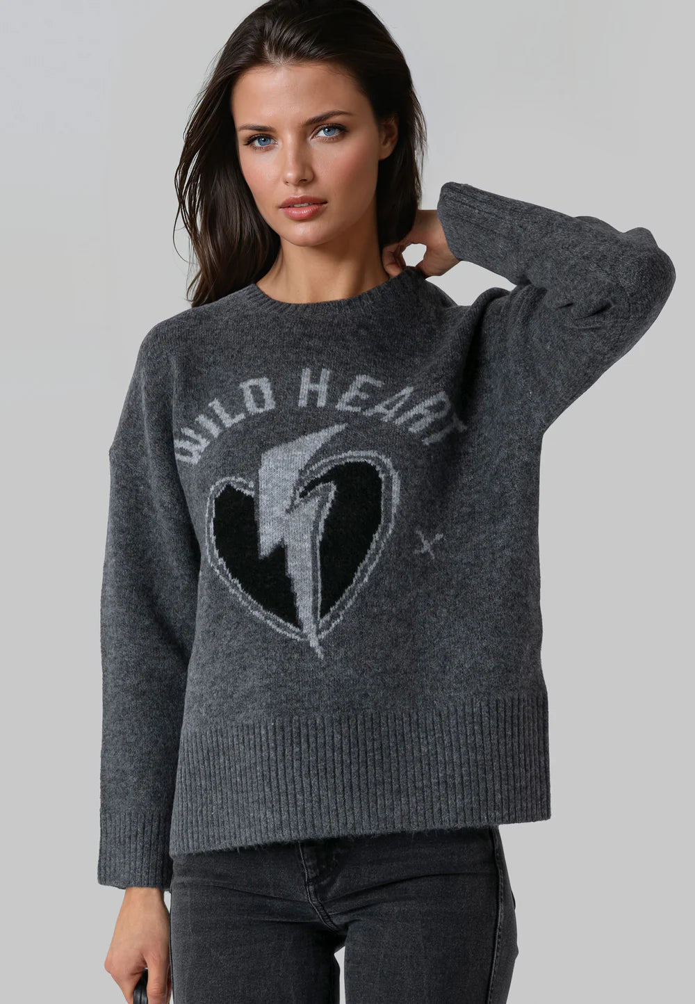 Religion Wild Heart Jumper Charcoal