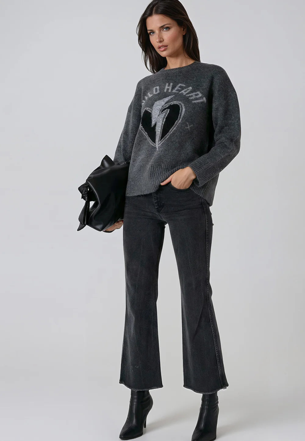 Religion Wild Heart Jumper Charcoal