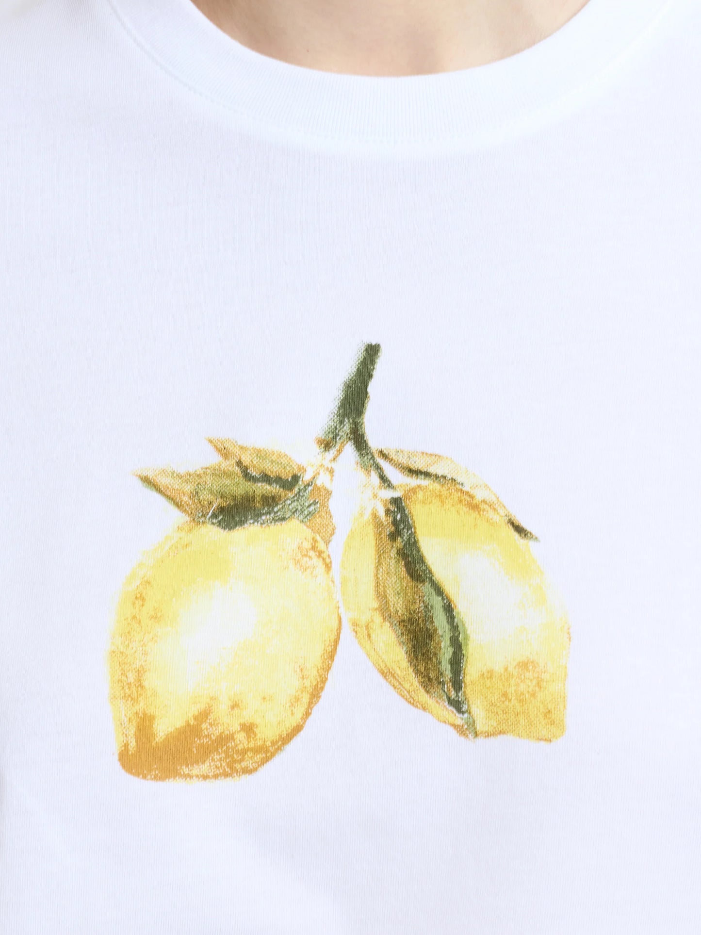 French Connection Lemons White Cotton Graphic T-Shirt