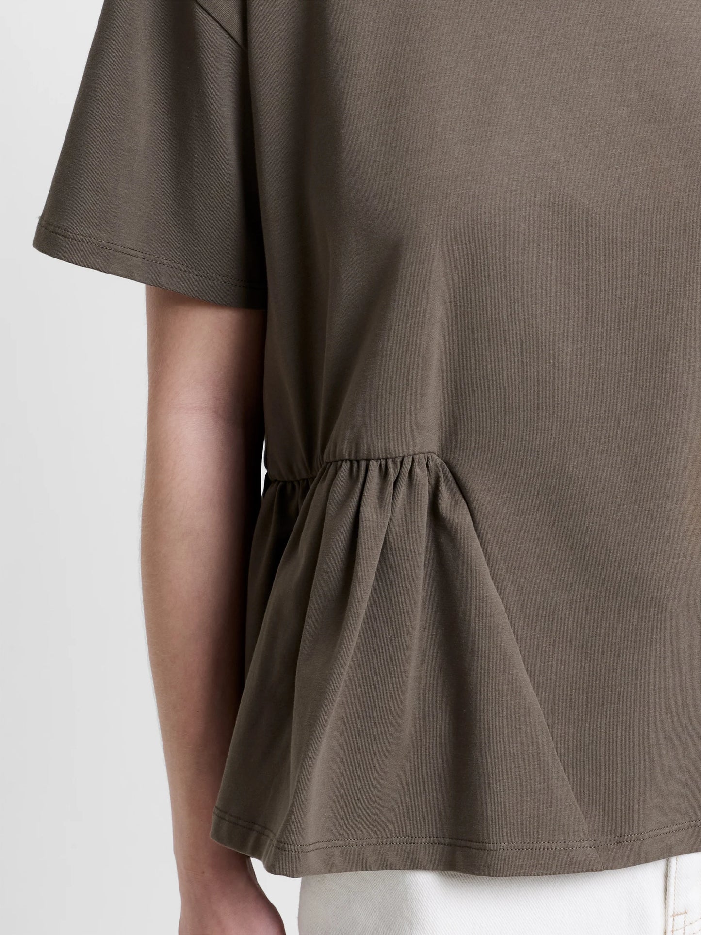 French Connection Rallie Asymmetric Peplum T-Shirt