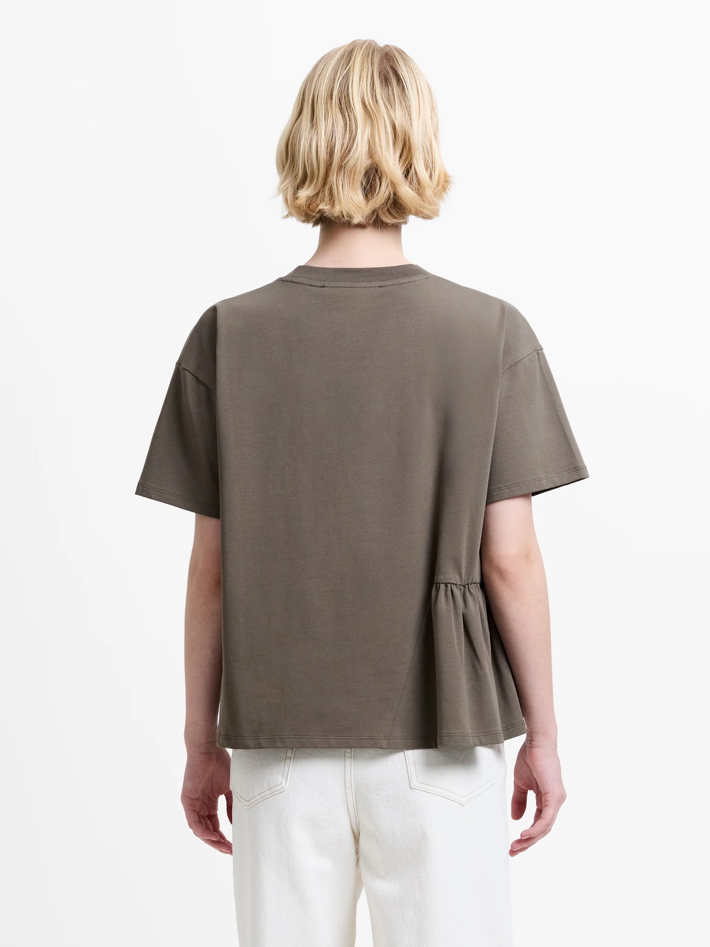 French Connection Rallie Asymmetric Peplum T-Shirt