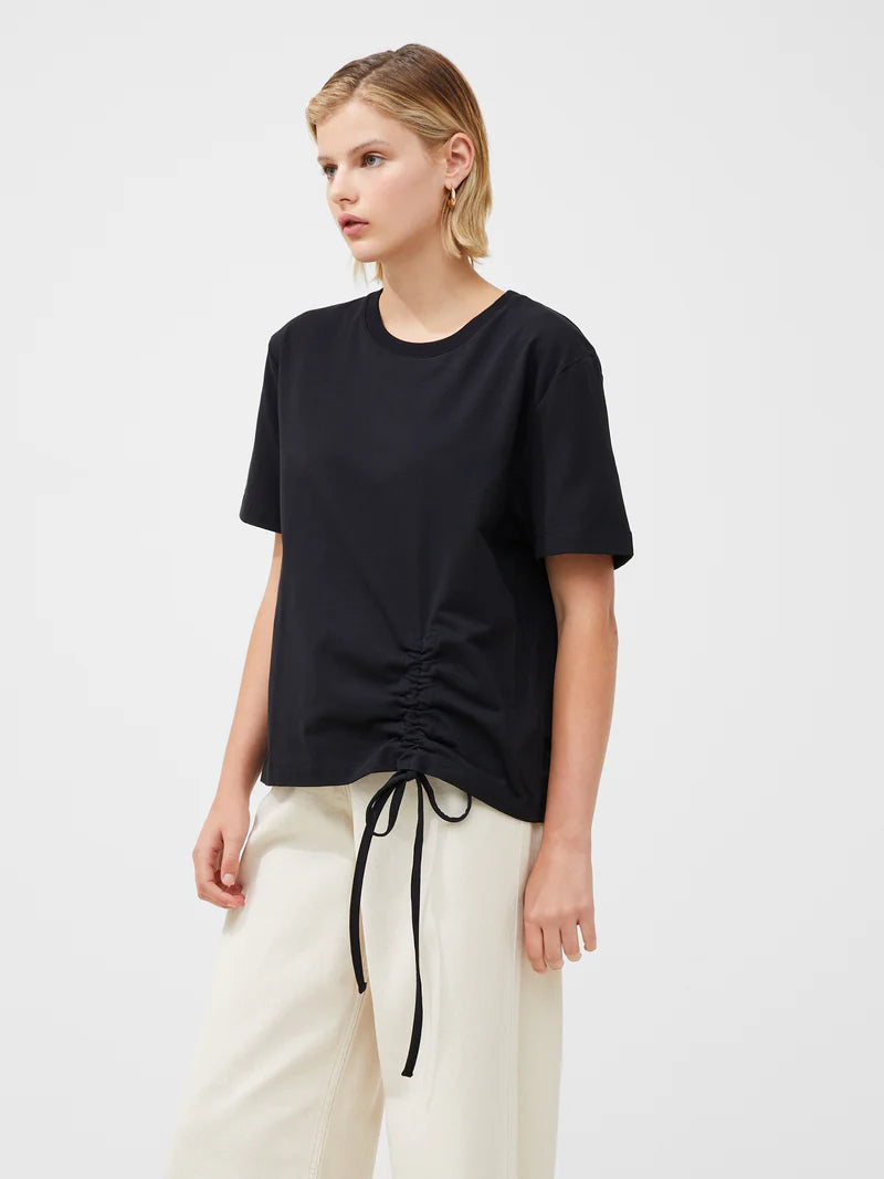 French Connection Rallie Cotton Rouched T-Shirt