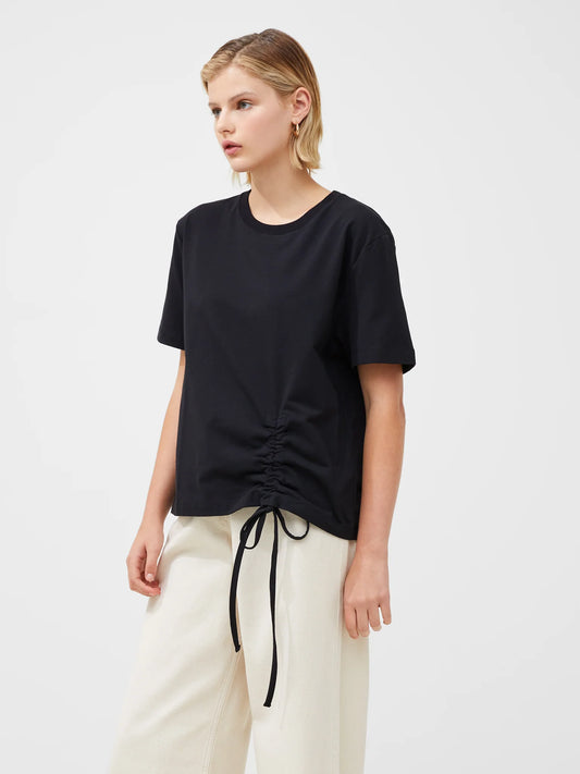 French Connection Rallie Cotton Rouched T-Shirt