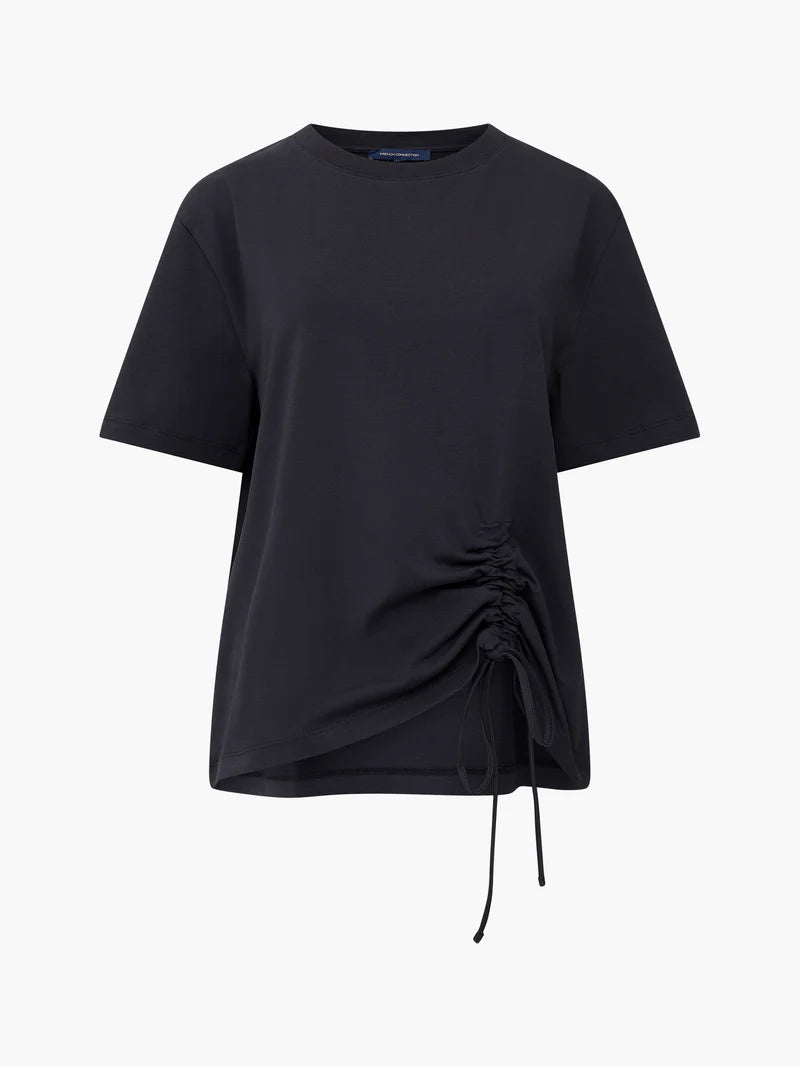 French Connection Rallie Cotton Rouched T-Shirt