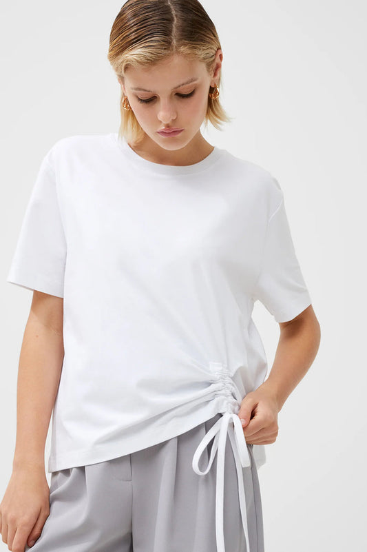 French Connection Rallie Cotton Rouched T-Shirt