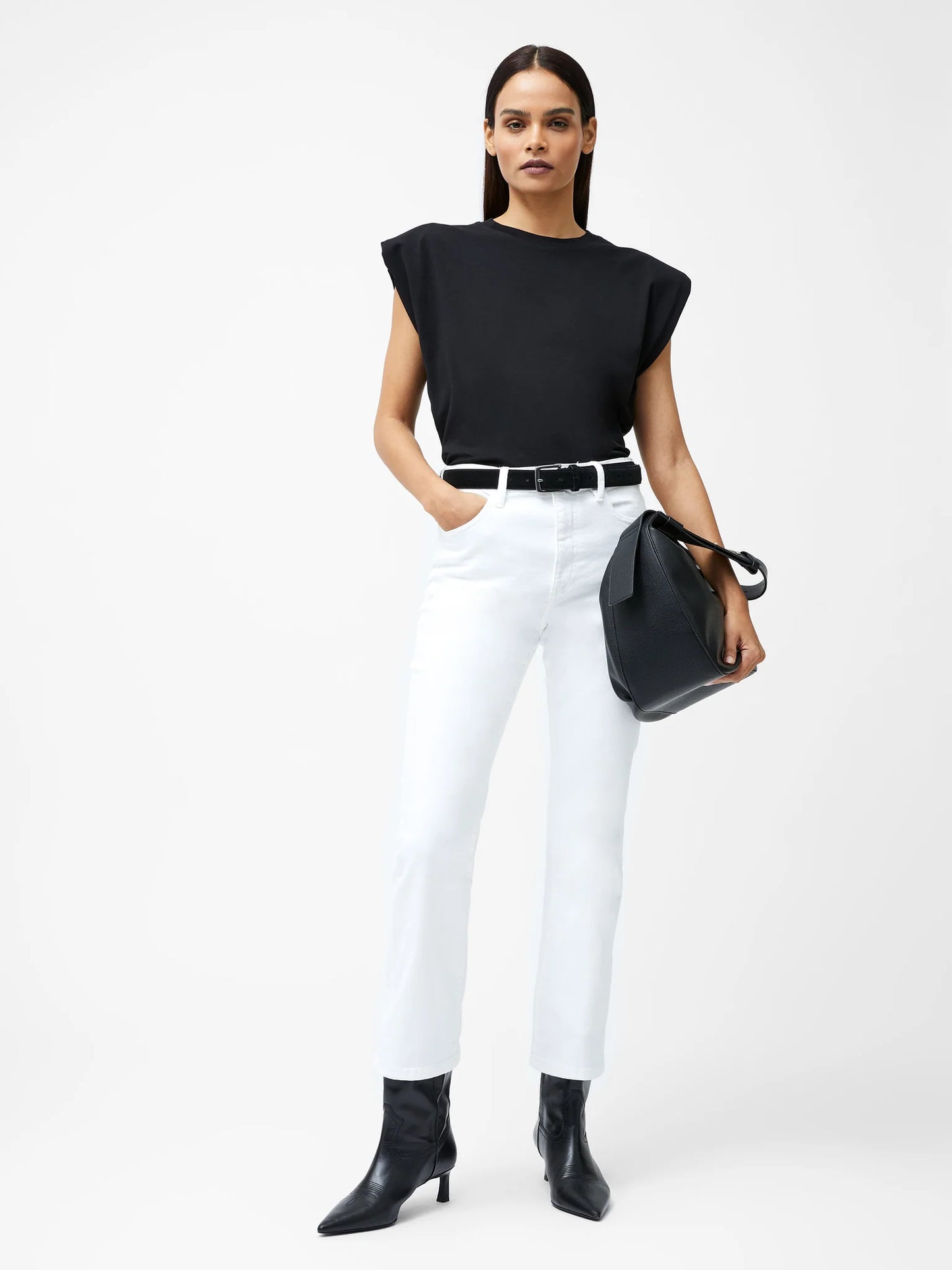 French Connection Rallie Shoulder Pad Tank Top