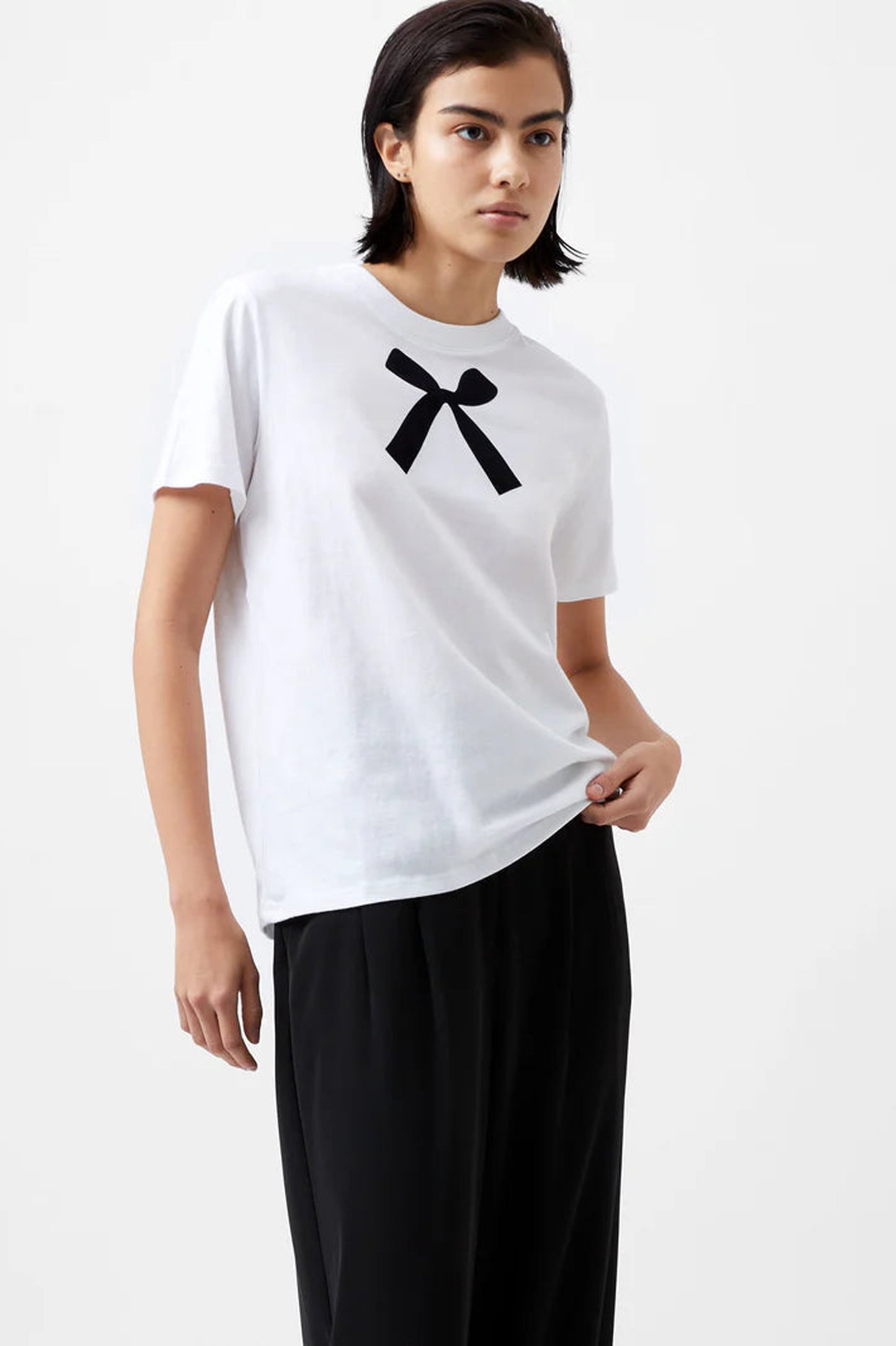 French Connection Bow Graphic T-Shirt