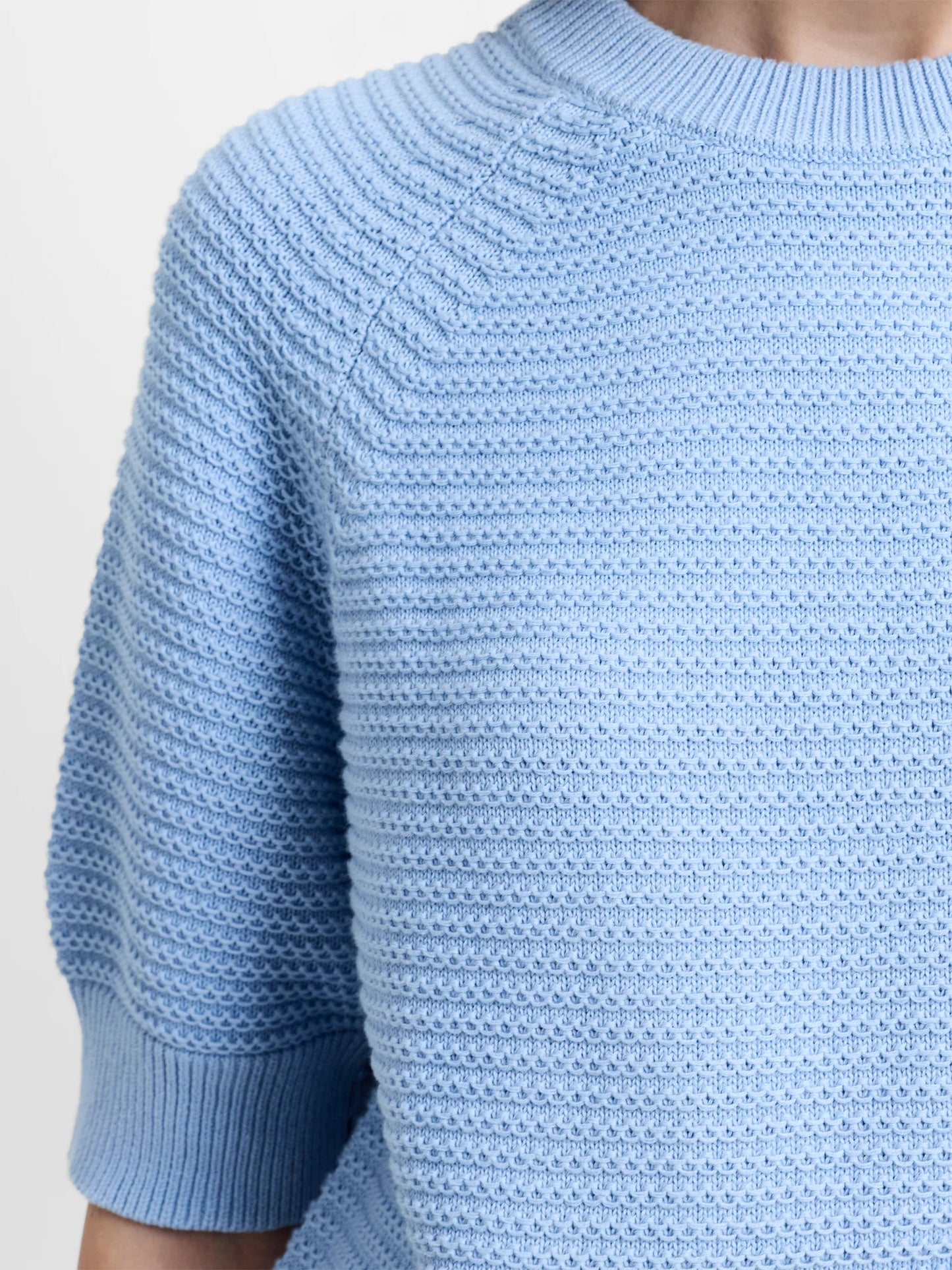 French Connection Lily Mozart Purl Knit Short Sleeve Jumper