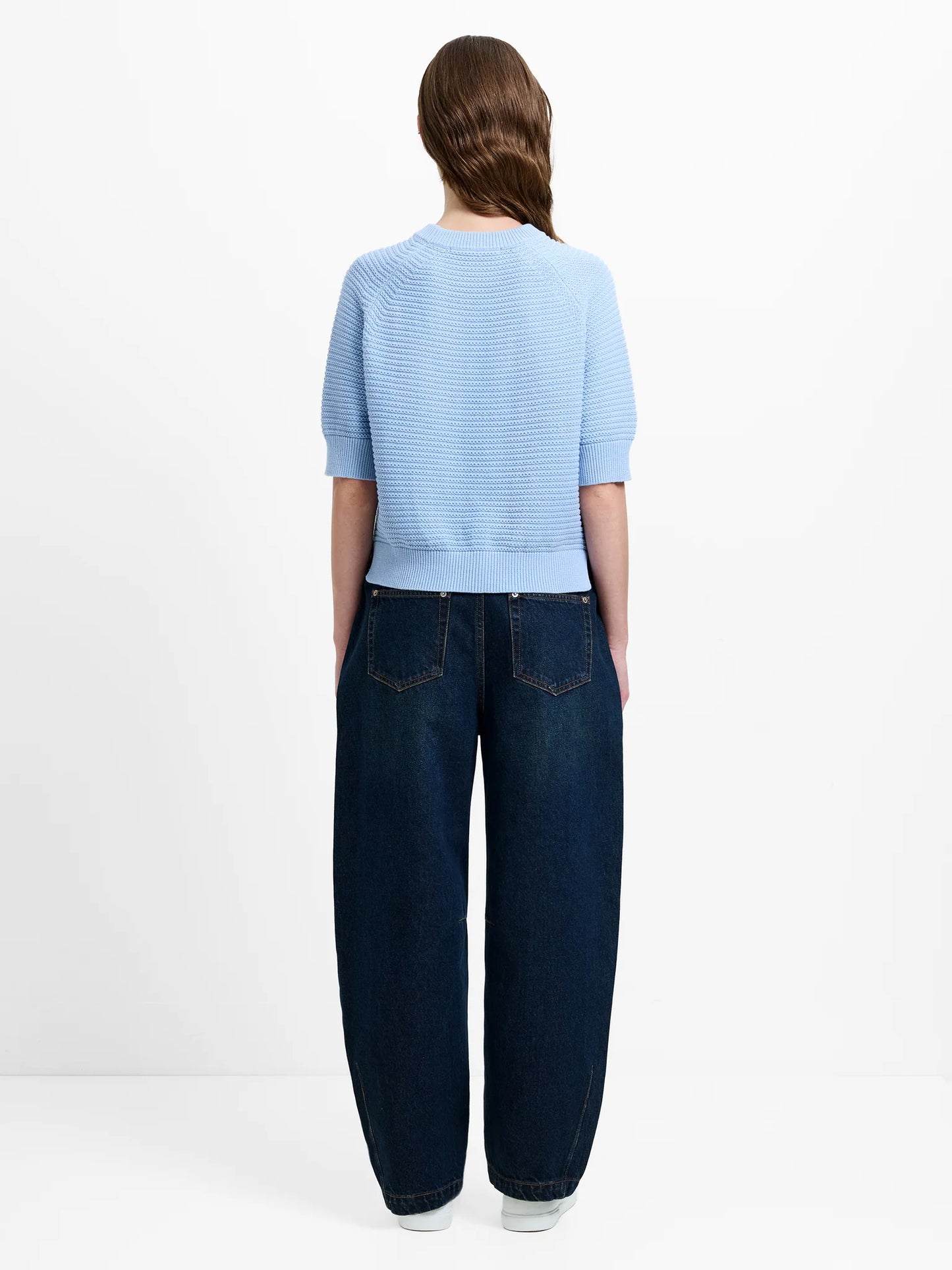 French Connection Lily Mozart Purl Knit Short Sleeve Jumper