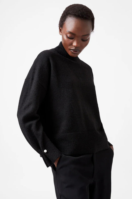 French Connection Kezia Recycled Pearl Cuff Detail Jumper