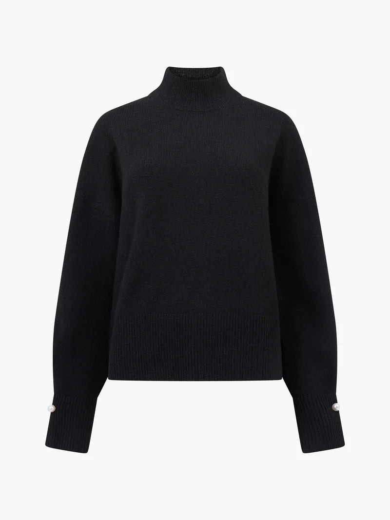 French Connection Kezia Recycled Pearl Cuff Detail Jumper