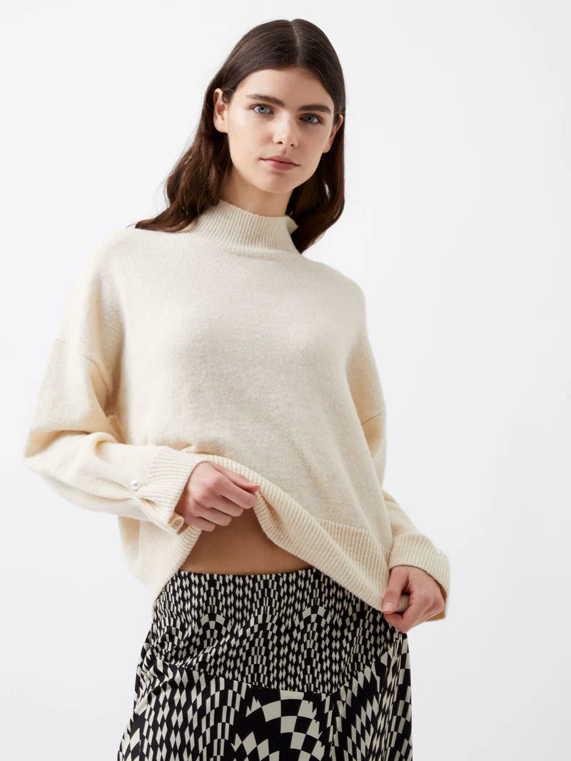 French Connection Kezia Recycled Pearl Cuff Detail Jumper