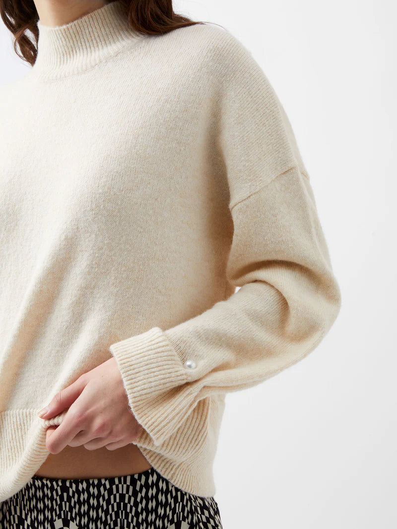 French Connection Kezia Recycled Pearl Cuff Detail Jumper