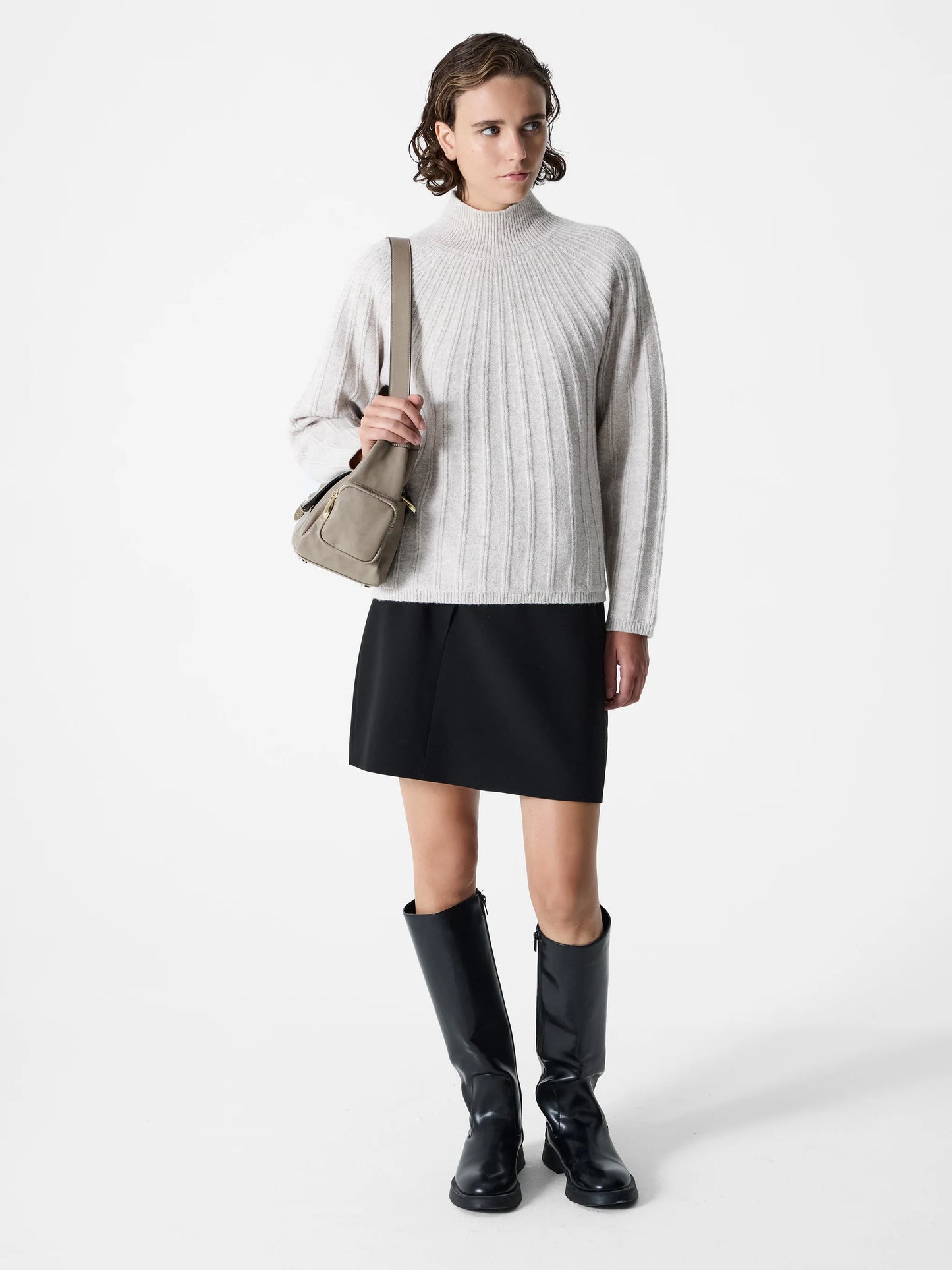 French Connection Kezia Recycled Mock Rib Jumper