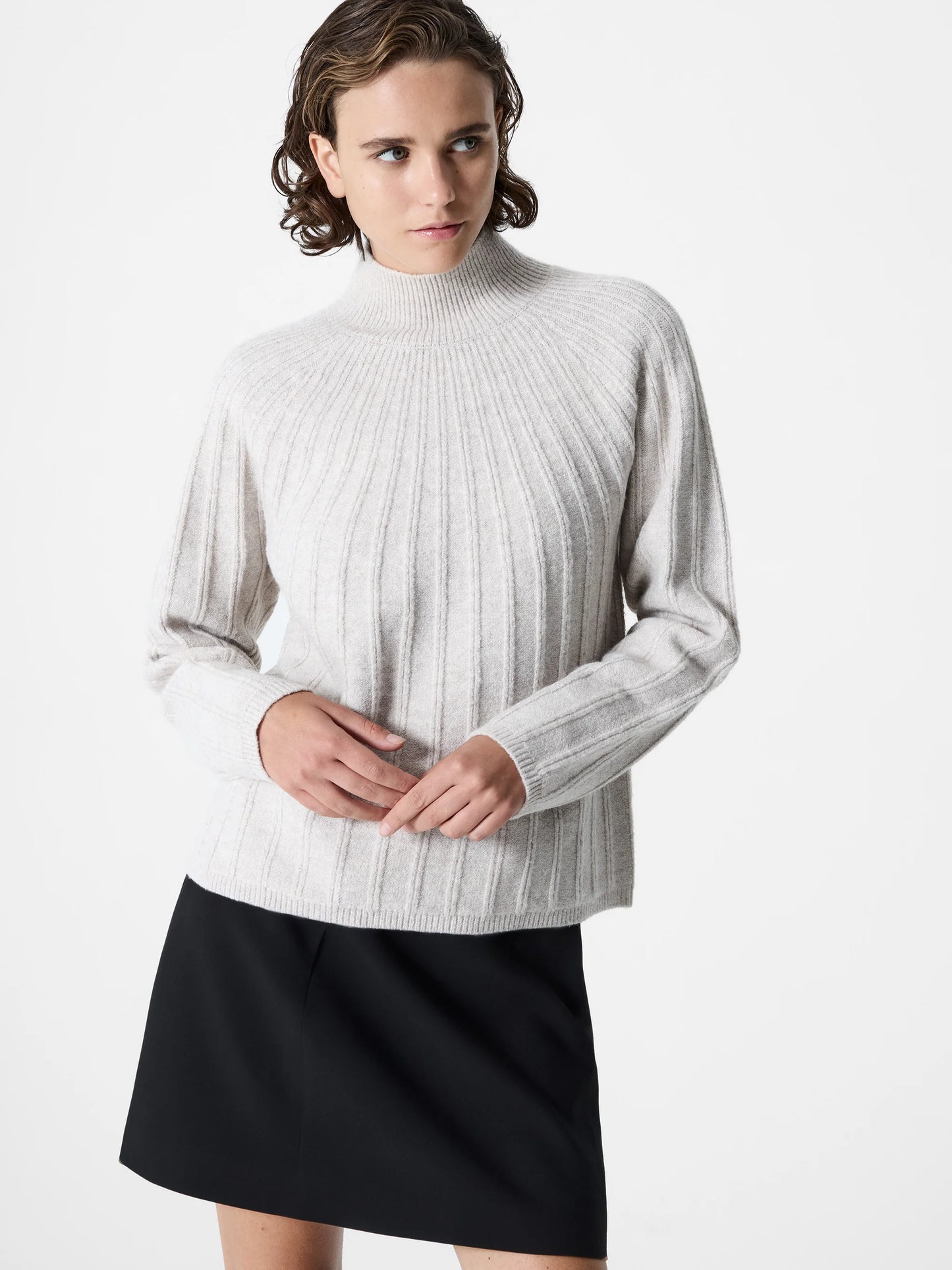 French Connection Kezia Recycled Mock Rib Jumper