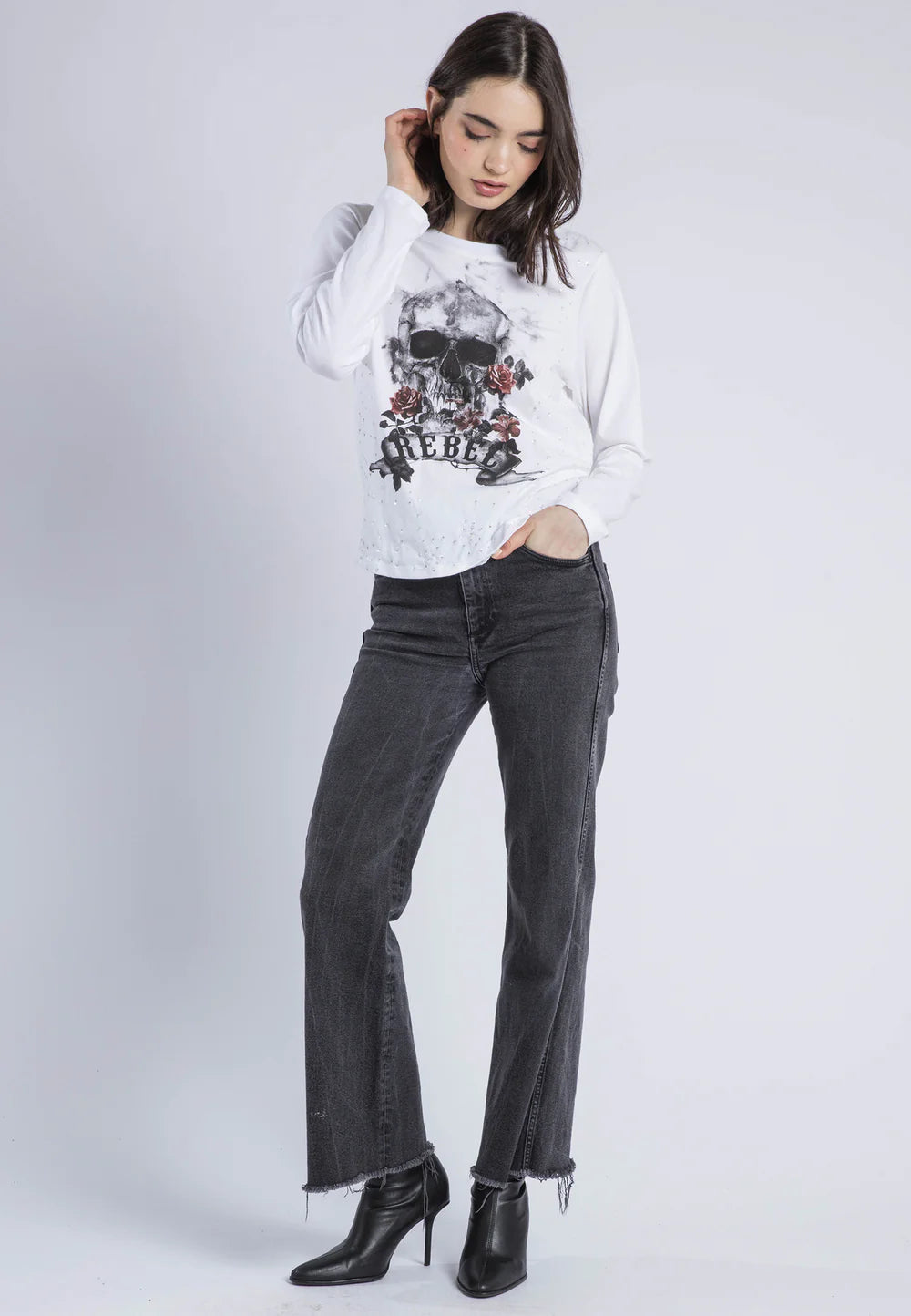 Religion Rebel Skull Graphic Tee