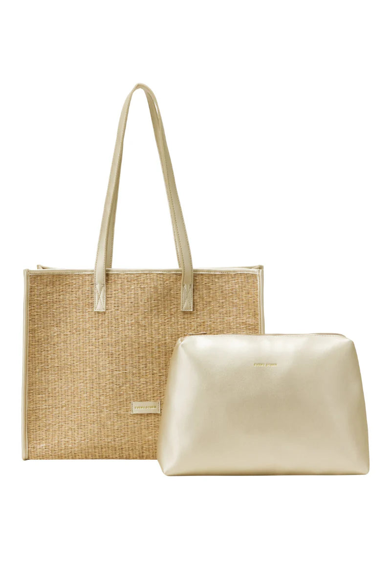 Every Other Straw Box Tote Bag